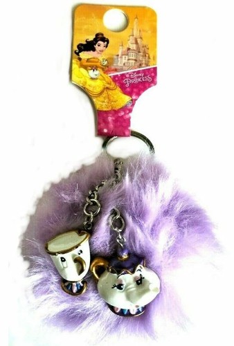 Beauty And The Beast Set Disney 3D Purse Cogsworth & Lumiere Plus Fluffy Keyring - Picture 4 of 5
