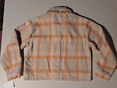 Star Wars Baby Yoda Girl’s Pink/Orange Plaid Jacket size S Small - Picture 2 of 5