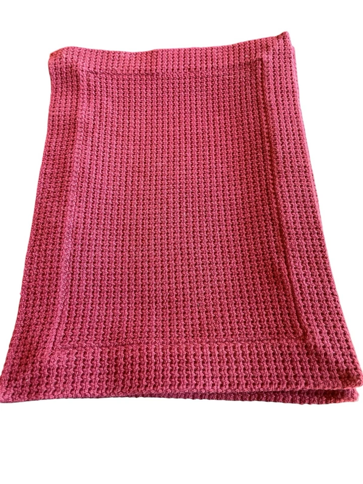 Placemats Set of 4 Wine Maroon Color 12x16” Cotton Knit - Image 4 of 4