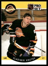 1990-91 PRO SET VLADIMIR KRUTOV VANCOUVER CANUCKS #296