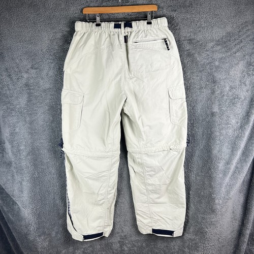 Vintage Abercrombie & Fitch Trousers Mens Large Cargo Paratrooper Convertible AF - Picture 2 of 16