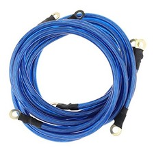 5 Point Car Universal Earth Ground Cables Grounding Wire System Kit High Blue