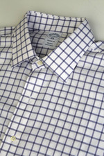 Brooks Brothers 1818 Dress Shirt 16.5 32/33 Regular Non-Iron Blue Check NWT