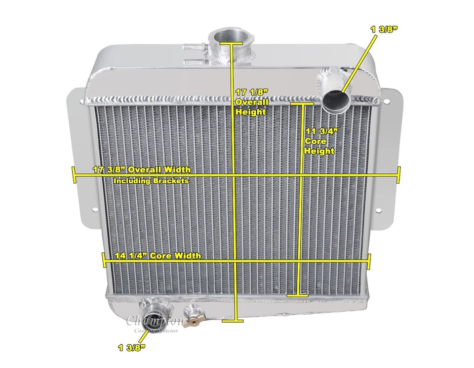Champion Cooling Systems CC1500 All-Aluminum Radiator 1963-1965 Datsun Fairlady Foto 3 de 4