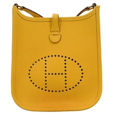 Hermes Jaune Epsom Evelyne TPM Shoulder Bag RB□H 186650