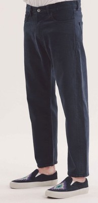 YMC Tearaway Jeans Men Small Navy Blue Cropped Tapered Relaxed Mid Rise Straight