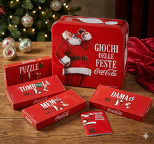Coca-Cola Box Giochi delle Feste Natale CocaCola - Dama Mem Puzzle Tombola
