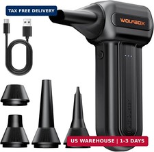 WOLFBOX MF60 Compressed Air Duster-110000RPM Super Power Electric Air Duster, 3-