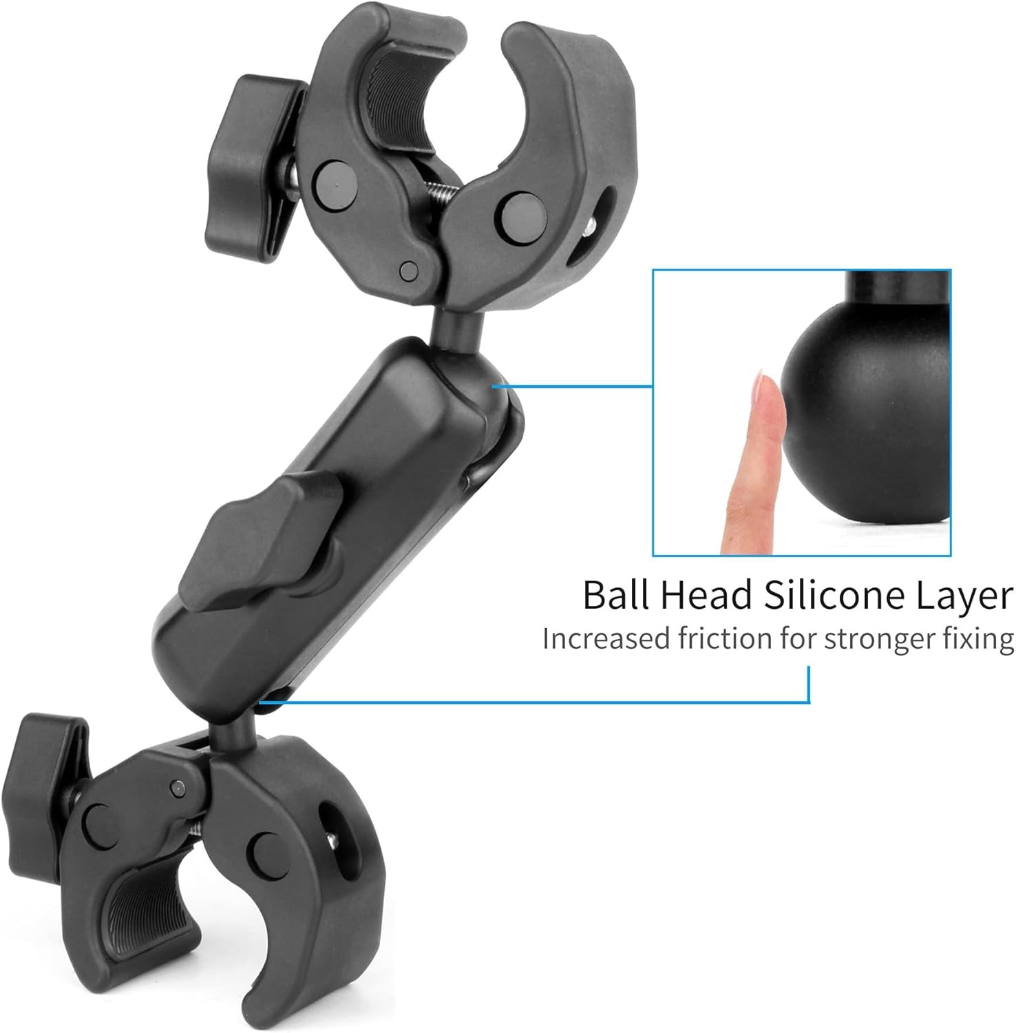 Double Super Clamp Camera Mount, Umbrella Clamp for Chair, Desk, Stroller, Wagon