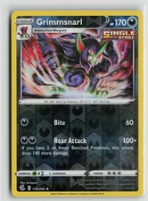 Pokemon TCG Fusion Strike Grimmsnarl x1 NM Reverse Holo 178