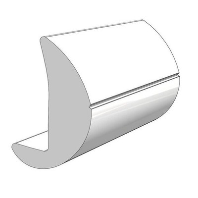 Taco Marine V21-9942WHA20 White Rigid PVC Rub Rail 1-1/2''W x 2-1/2''H x 20'L