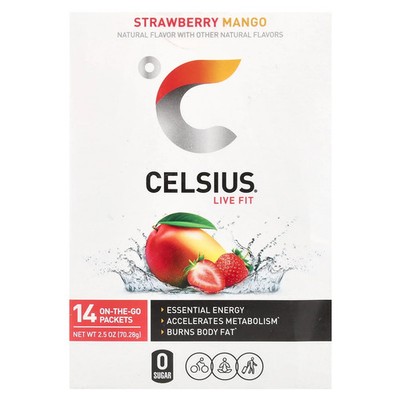 Live Fit, Strawberry Mango, 14 On-The-Go-Packets, 0.18 oz (5.02 g) Each