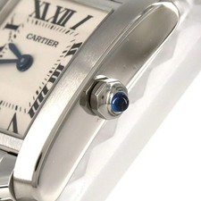 Authentic Cartier Tank Française SM W51008Q3 Stainless Steel Quartz #270-00... 4