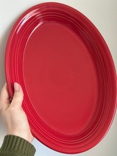 Fiesta scarlet large platter 13x9 in New(other)
