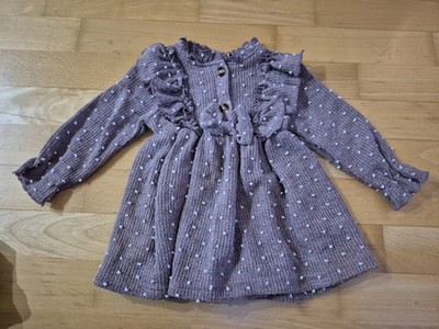 Mädchen Kleid Gr. 80 Helllila mit Schleife Shein Gebraucht, Guter Zustand
