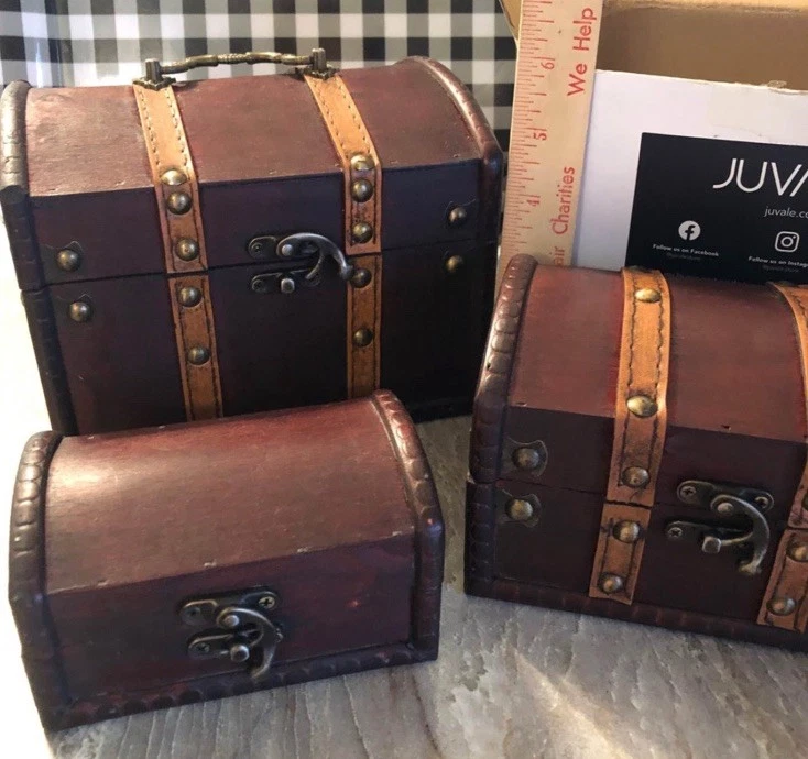Juvale 3 Treasure Boxes Graduated Sizes. NEW. FREE SHIPPING. - Image 2 of 4