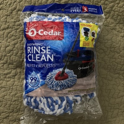 O-CEDAR EASYWRING RINSE CLEAN 2 Tank System MICROFIBER MOP HEAD REFILL Sealed 
