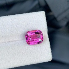 5.2 Cts Natural SI Clarity Pink Garnet 11mm Cushion Cut Loose Gemstone Tanzania