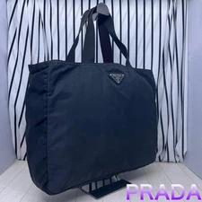 PRADA Black Leather A4 Tote Bag Excellent Condition Authentic