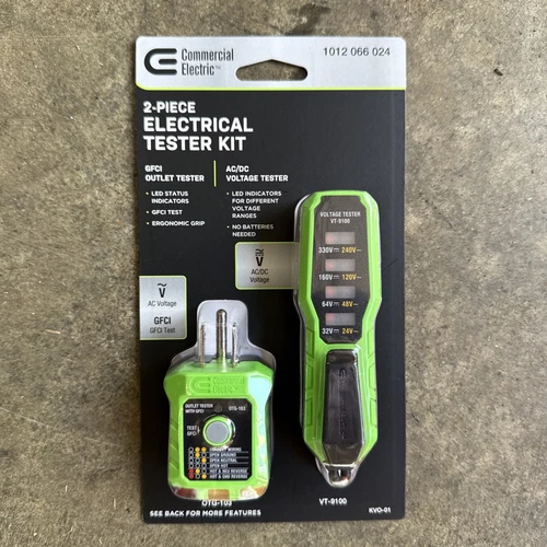 Commercial electric KVO-01 Electrical Tester Kit AC/DC Voltage and GFCI Tester