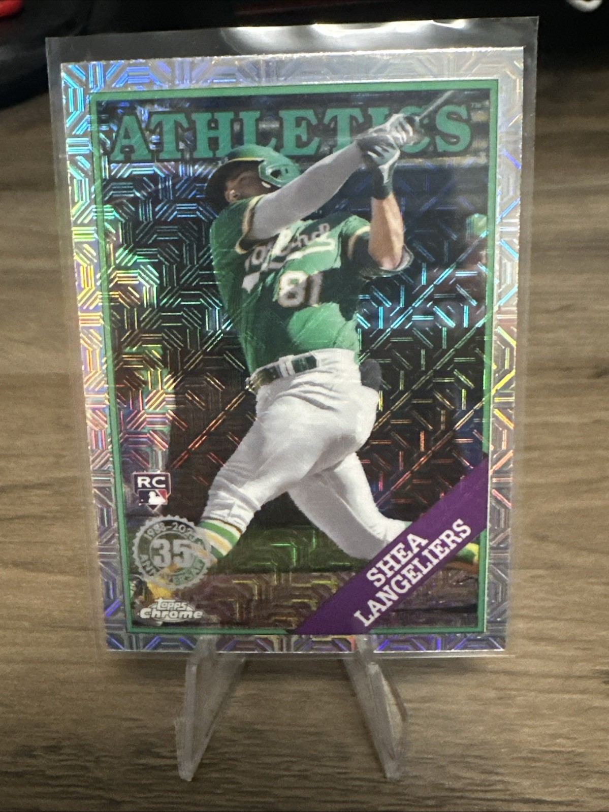 2023 Topps Series 1 Shea Langeliers Rookie Chrome Silver Pack Mojo #T88C-24 RC