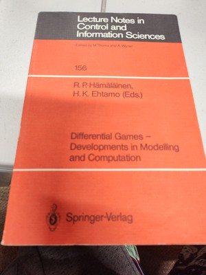 Lecture Notes in Control and Information Sciences Ser. Differential Games Comput