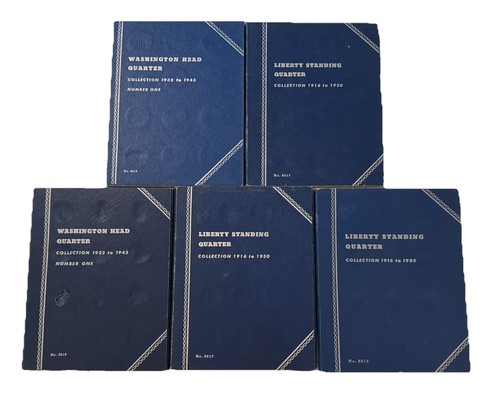 Lot Of 5 EMPTY Coin Collecting Folders NO COINS Fast Shipping Lot 43