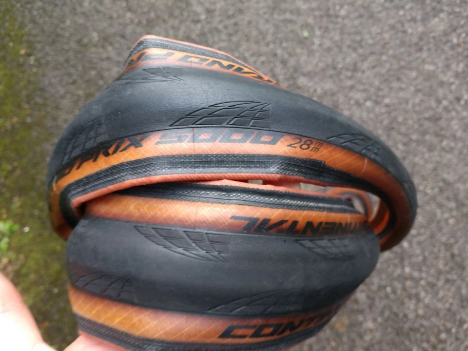 2x Continental GP 5000 28C Braun Skin 622 700C 28mm Grand Prix