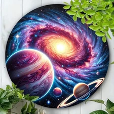 Themed Space Art Vintage Aluminum Wall Plaque