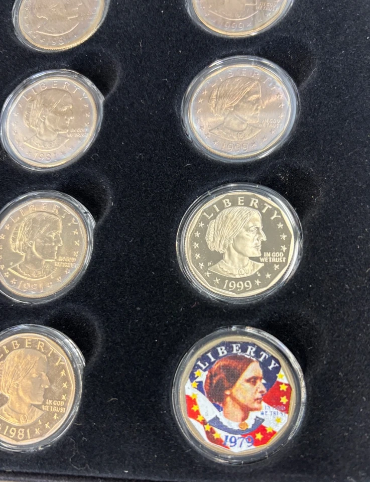 Susan B. Anthony Complete 16 Coin Dollar Set 1979, 1980, 1981 + 1999 Proof - Image 3 of 3
