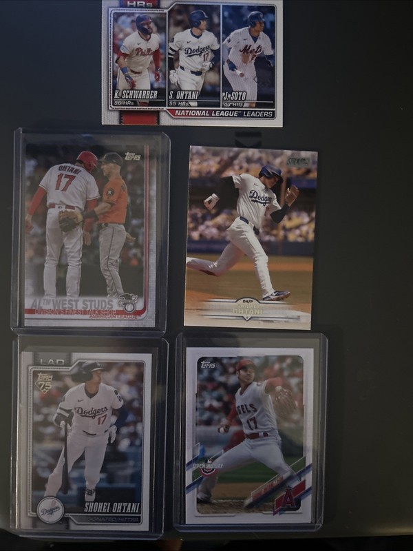 5 Shohei Ohtanis Topps, Topps Stadium Club, National League Leaders