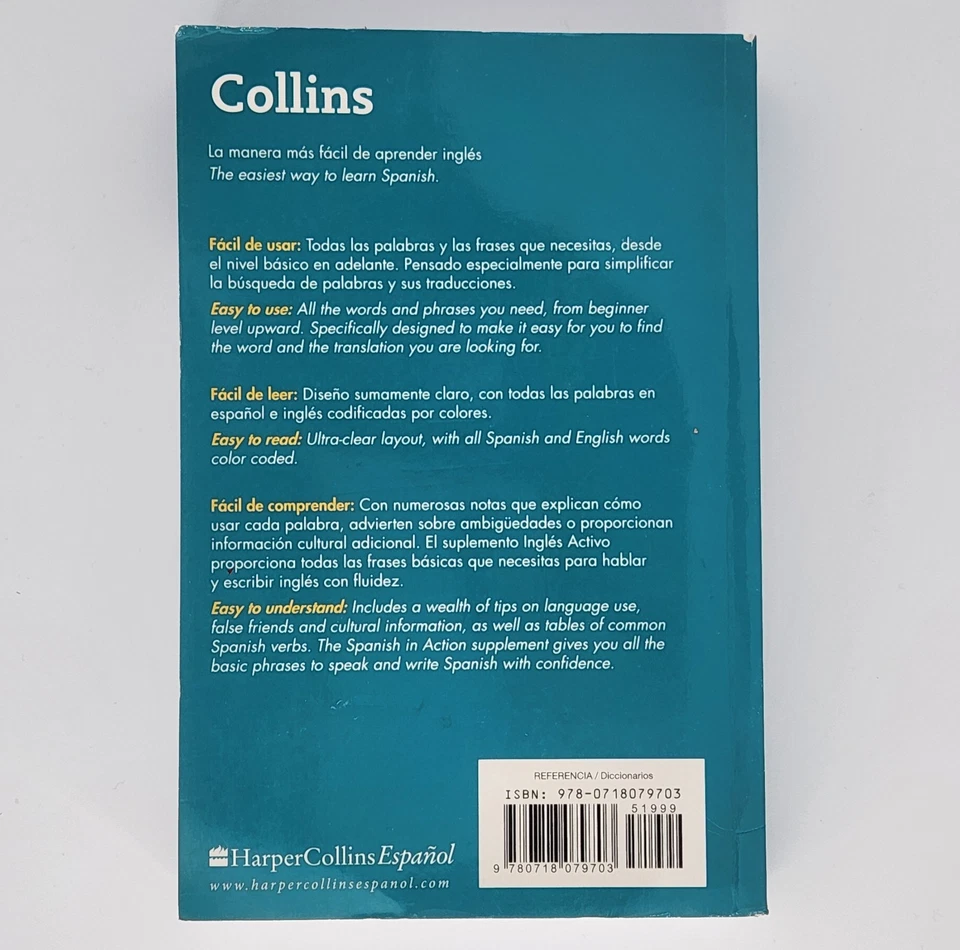 Diccionario Escolar Español-Inglés/Inglés-Español (Spanish Edition) by Collins - Image 2 of 2