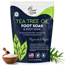 Tea Tree Epsom Salt Foot Soak 16 Oz Toenail Callus Odor Care Sensitive Skin