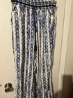 Rewash Women’s Pants  Blue print  Boho   Pull-On Smocked Waist SZ XXL