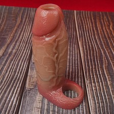 Male Cock Girth Enlarger Enhancer Penis Extension Extender Sheath Sleeve Men SM