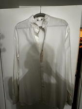 VINTAGE 80s RARE Gianni Versace Cotton Silk Men  s Dress Shirt Sz L