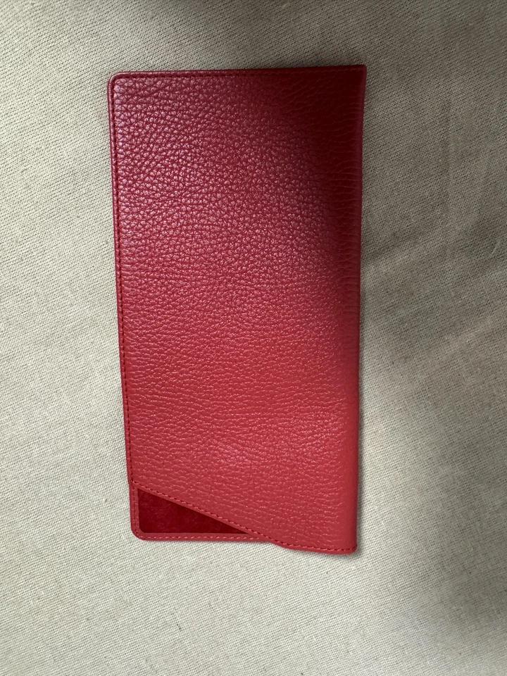 Lucrin Estuche Grande para Gafas Cuero Granulado Rojo Funda para Gafas Estuche Deslizante Nuevo Foto 4 de 4