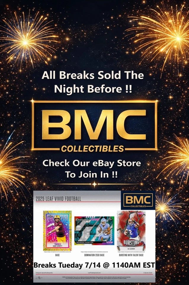 BMC Collectibles Pre-Sold Breaks 7/14a