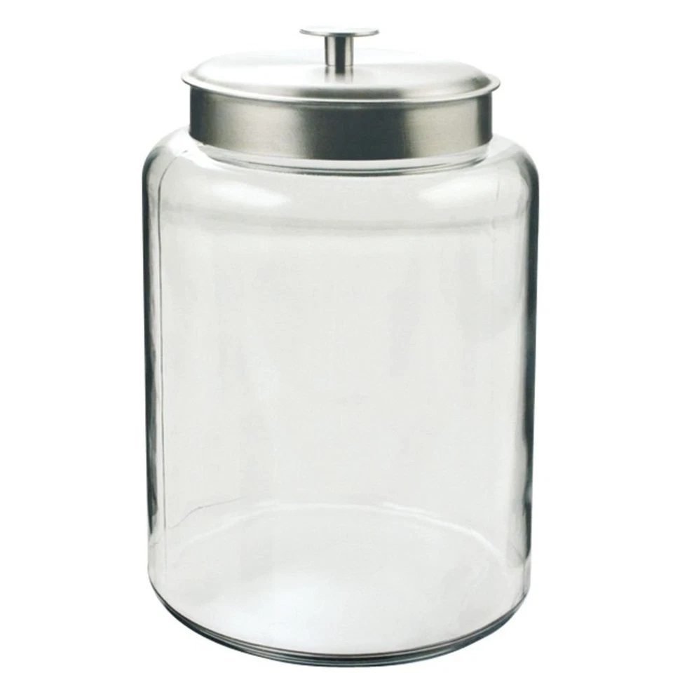 Anchor Hocking? 2.5 gal Glass Montana Jar With Aluminum Lid - 8 1/2"Dia x 13 - Image 3 of 4