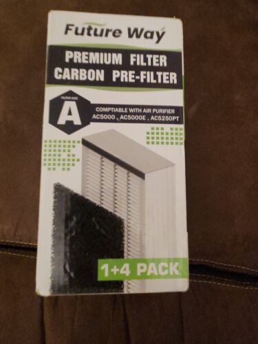 Future Way 1 + 4 Pack Size A Air Purifier AC5000 AC5000E Filters & Pre-Filters - Picture 1 of 5