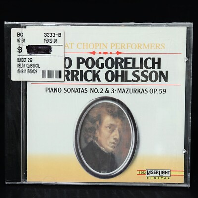 Chopin: Piano Sonatas No. 2 & 3; Mazurkas Op. 59 (CD, 1992, Laserlight) SEALED