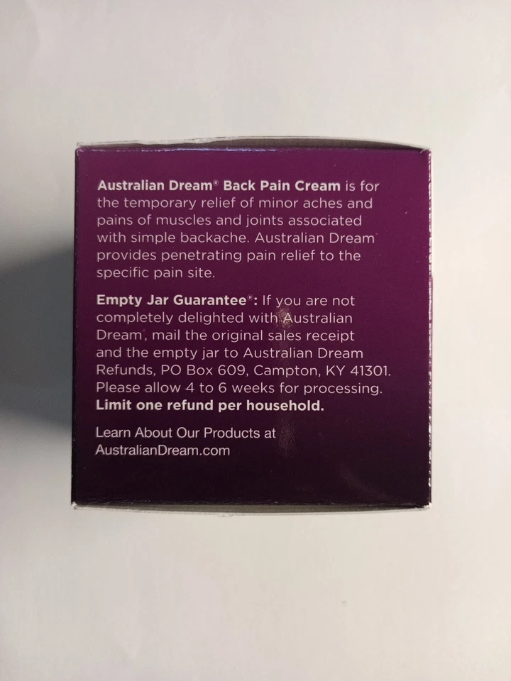 Crema para dolor de espalda Australian Dream 4 oz Foto 4 de 4