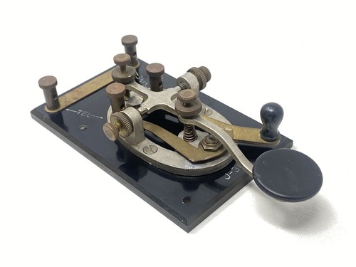 Vintage J-38 Military Telegraph Key Keyer Morse Code WWII Signal Corps - Zdjęcie 7 z 12