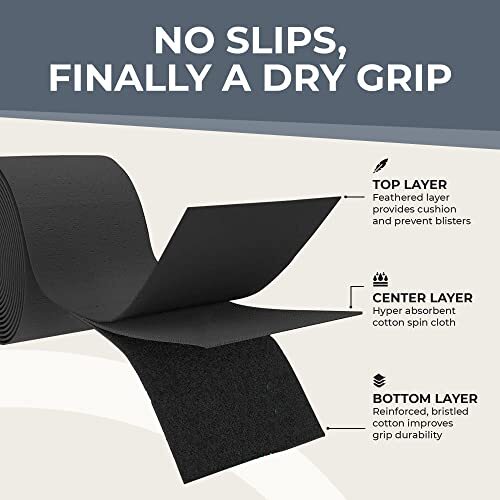 Schläger Grip Tape - Dry FeltTac Ultra saugfähiges Tennis Griffband mit exklusivem... - Bild 2 von 6