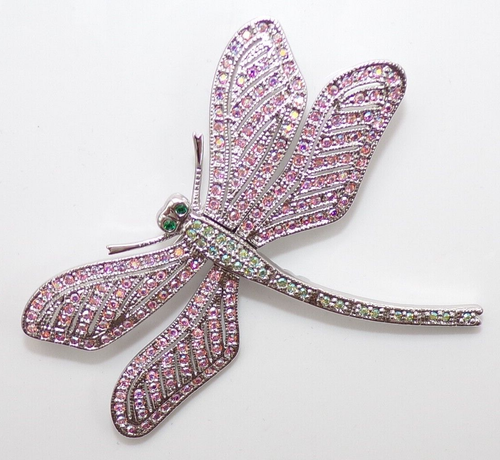Camrose & Kross Jacqueline Kennedy Dragonfly Pin Brooch With Original Box FZZ - Picture 3 of 5