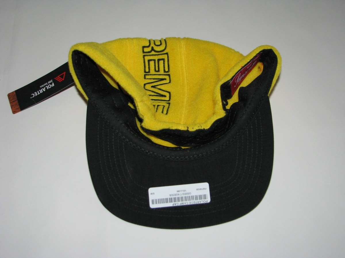 SUPREME Polartec Camp Cap YELLOW Hat Small / Medium NEW! F/W 2018