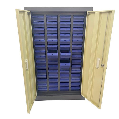 Bolt and Nut Storage Cabinet Parts Box Cabinet W/ 60-Drawer Storage Shelving Bin - Picture 11 of 13