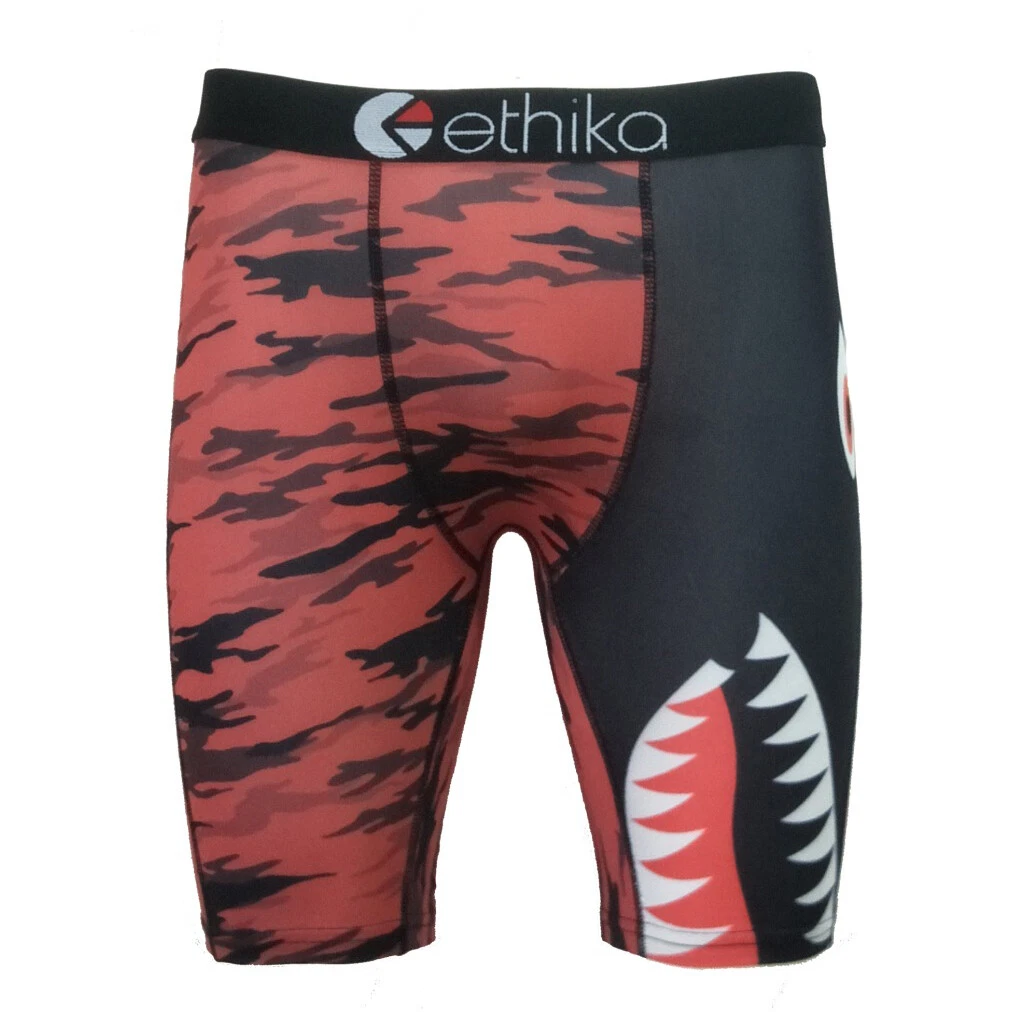 Ethika Red Camouflage Man Long Boxer Underwear Sports Pants Size US XXL