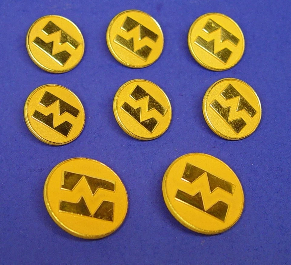 BOTONES DE REPUESTO HOLANDA Y JEREZ, 6 piezas color mostaza esmaltado metal macizo Foto 3 de 4