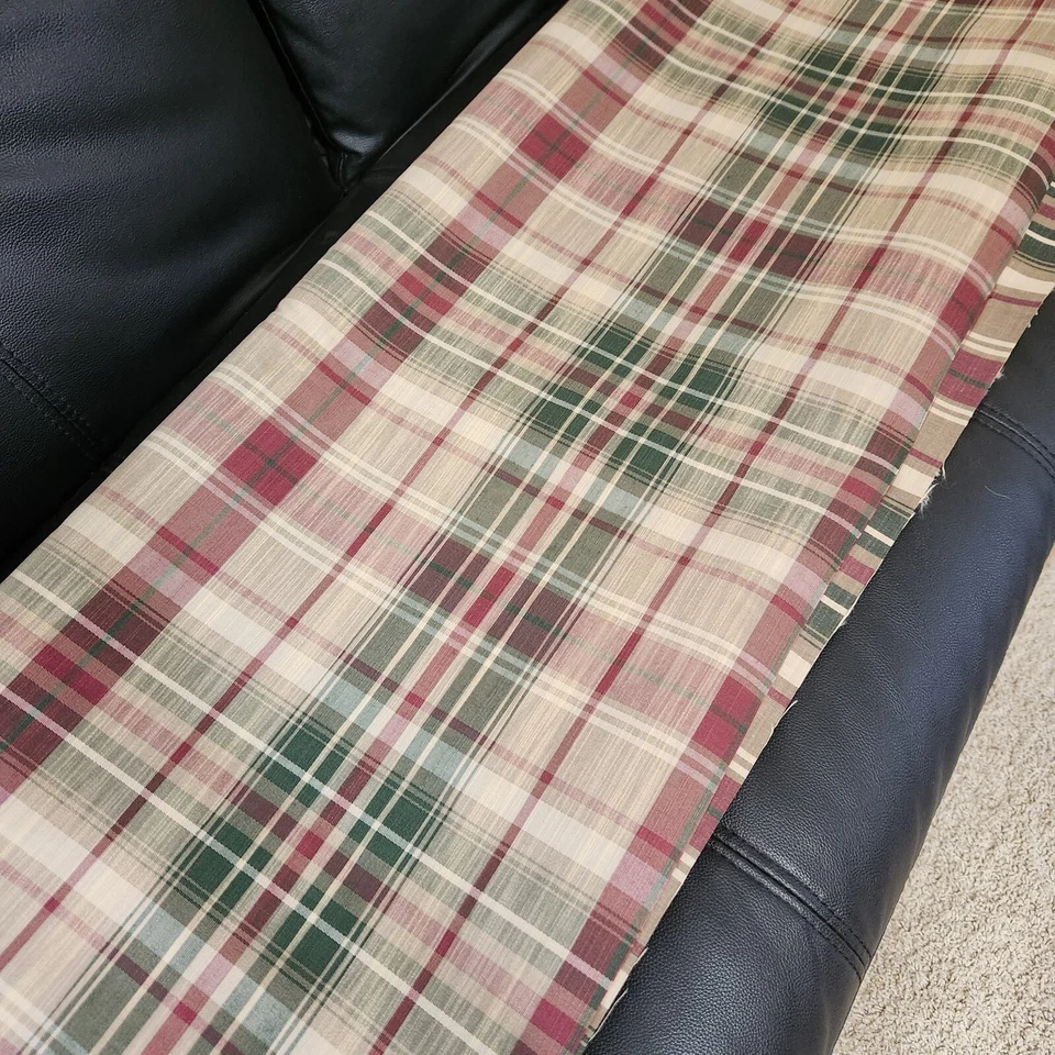 Material de impresión a cuadros Calico Corners Harvard Redwood 1-5/8 yardas 60x62 pulgadas Foto 4 de 4